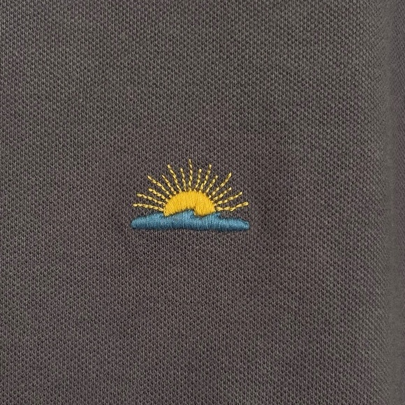 Faherty Straight Fit Cotton Short Sleeve Polo navy blue collared preppy academia - Picture 9 of 10